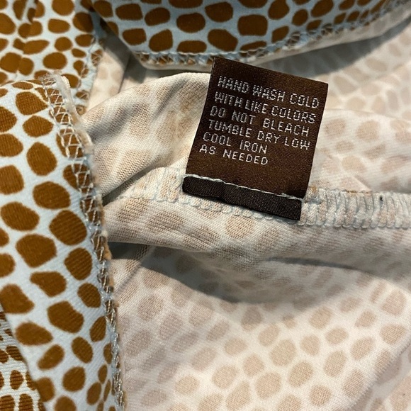 J. McLaughlin Top Catalina Cloth Animal Print Blue Brown Size Small - Picture 7 of 10